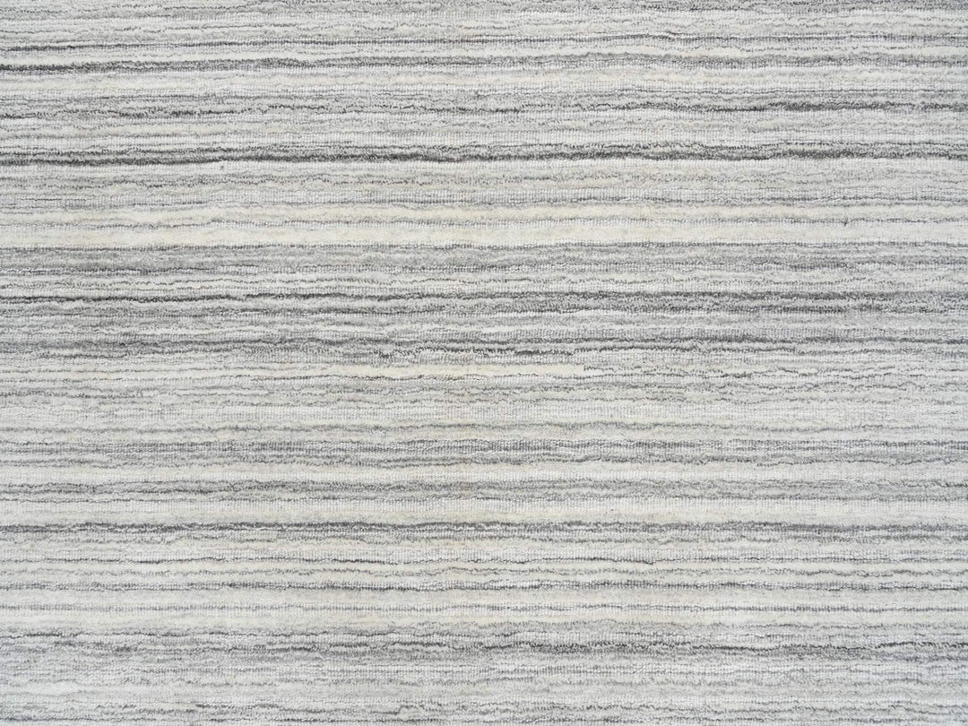 6'0" x 6'0" New Hand Loomed Grey Wool Round Oriental Rug - MOA10264985