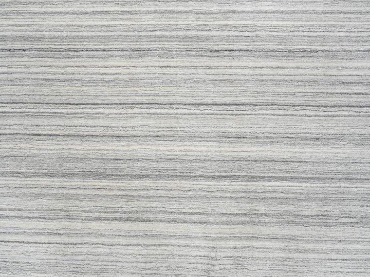 6'0" x 6'0" New Hand Loomed Grey Wool Square Oriental Rug - MOA10264986