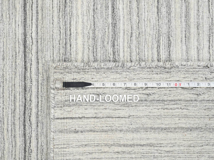 6'0" x 6'0" New Hand Loomed Grey Wool Square Oriental Rug - MOA10264986