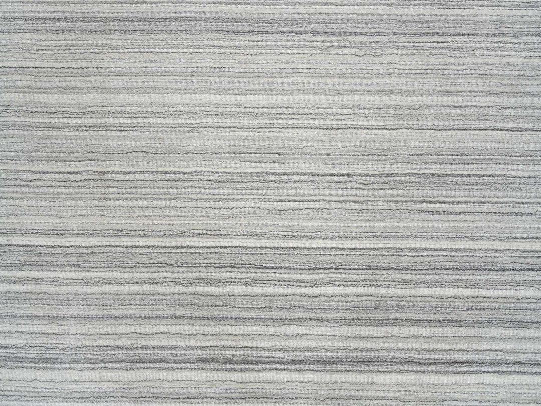 8'1" x 8'0" New Hand Loomed Grey Wool Square Oriental Rug - MOA10264990