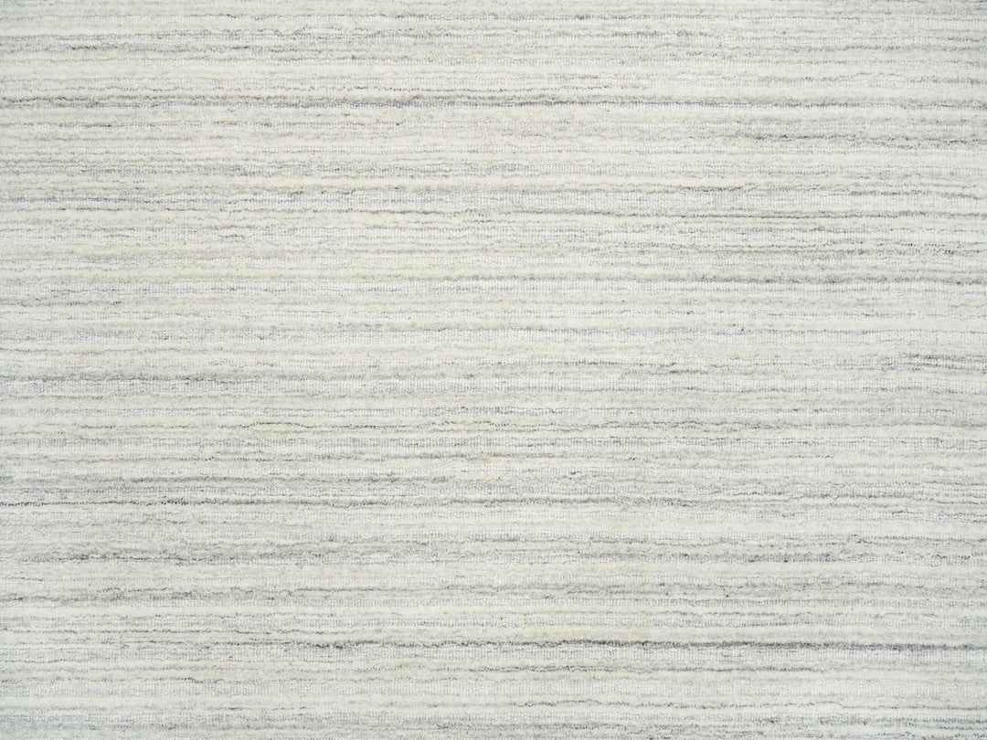 12'1" x 12'0" New Hand Loomed Ivory Wool Square Oriental Rug - MOA10264994