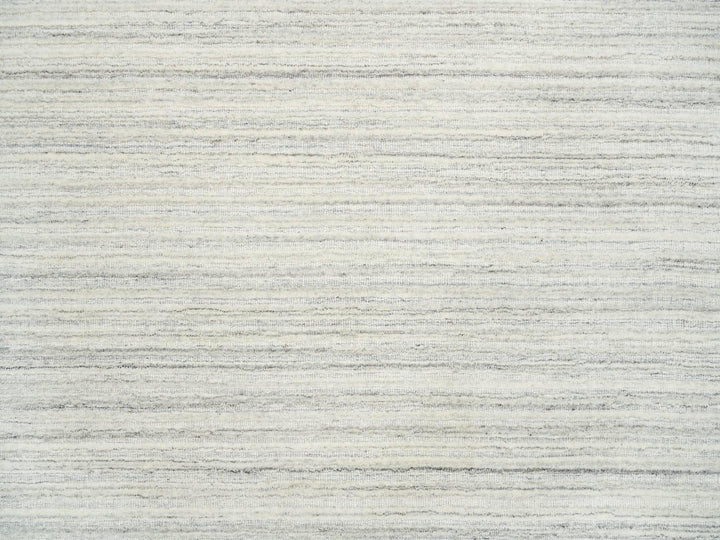 12'1" x 12'0" New Hand Loomed Ivory Wool Square Oriental Rug - MOA10264994