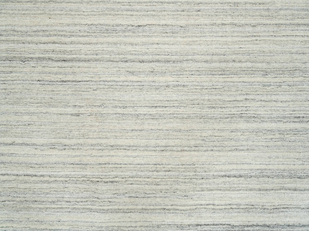 12'1" x 12'1" New Hand Loomed Ivory Wool Round Oriental Rug - MOA10265000