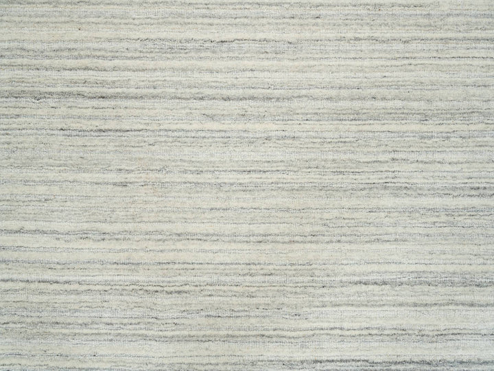 12'1" x 12'1" New Hand Loomed Ivory Wool Round Oriental Rug - MOA10265000