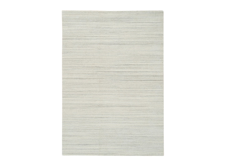 6'1" x 9'0" New Hand Loomed Ivory Wool Rectangle Oriental Rug - MOA10265008