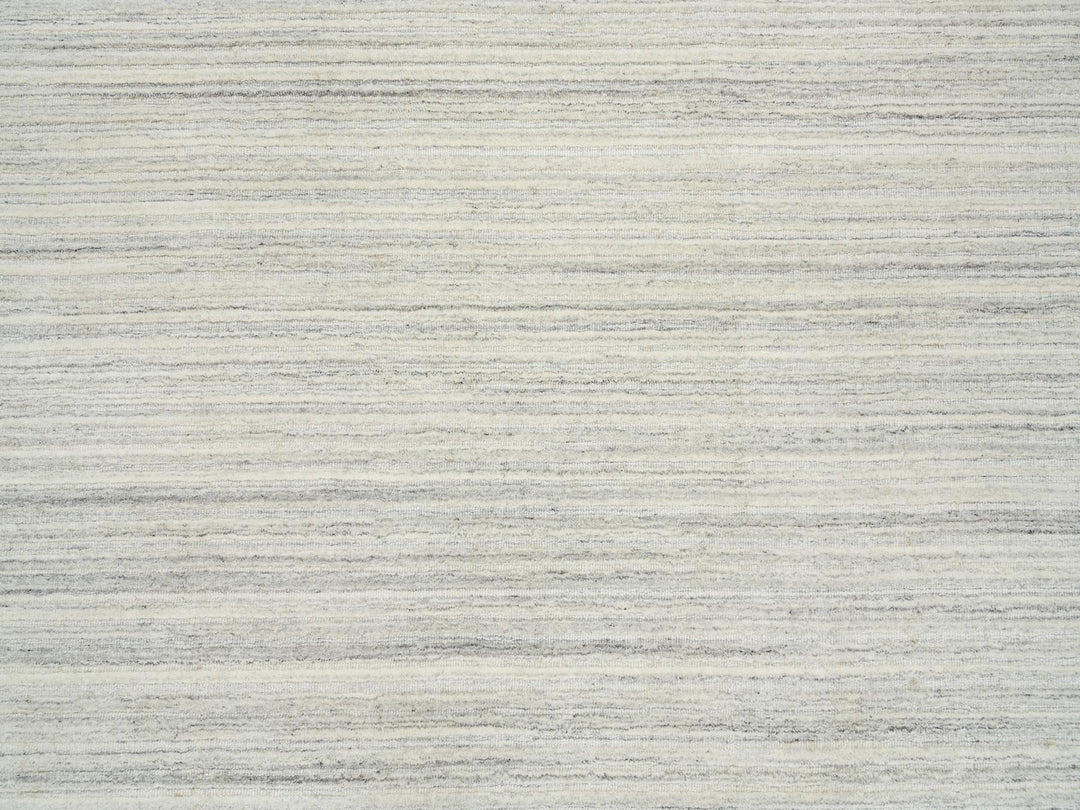 6'1" x 9'0" New Hand Loomed Ivory Wool Rectangle Oriental Rug - MOA10265008