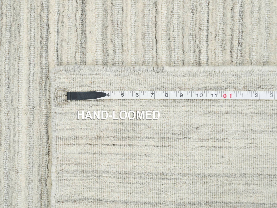 6'2" x 6'0" New Hand Loomed Ivory Wool Square Oriental Rug - MOA10265010