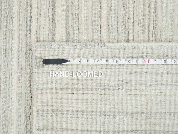 6'2" x 6'0" New Hand Loomed Ivory Wool Square Oriental Rug - MOA10265010