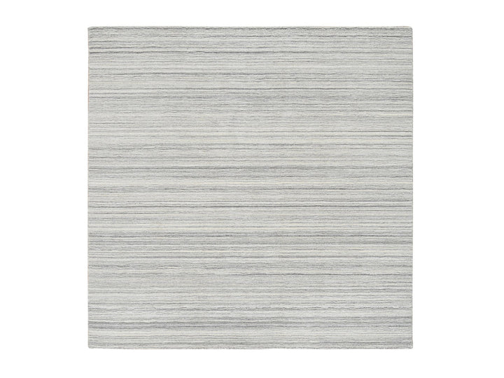 6'1" x 6'1" New Hand Loomed Grey Wool Square Oriental Rug - MOA10265012