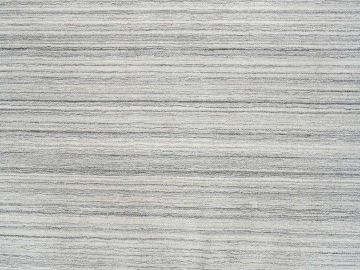 6'1" x 6'1" New Hand Loomed Grey Wool Square Oriental Rug - MOA10265012