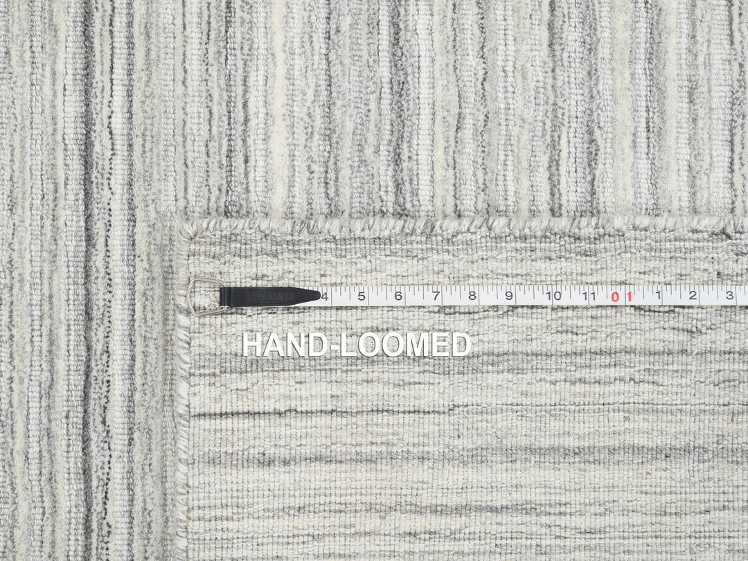 6'1" x 6'1" New Hand Loomed Grey Wool Square Oriental Rug - MOA10265012