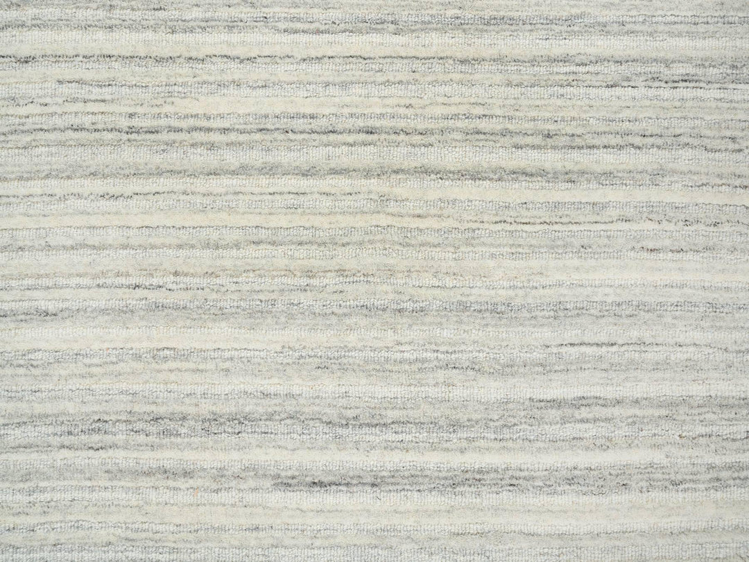 6'1" x 6'1" New Hand Loomed Ivory Wool Round Oriental Rug - MOA10265014