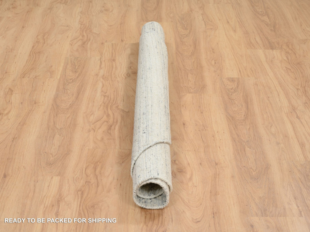 5'10" x 5'10" New Hand Loomed Beige Wool Round Oriental Rug - MOA10265024