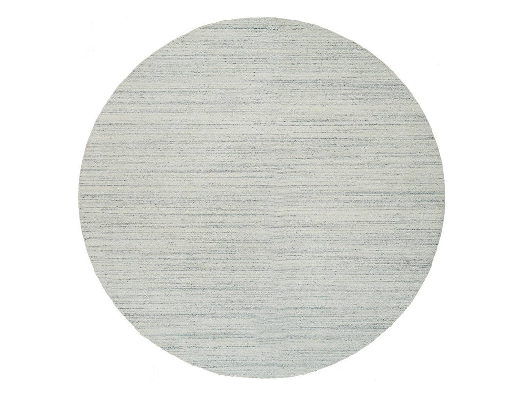 11'9" x 11'9" New Hand Loomed Beige Wool Round Oriental Rug - MOA10265038