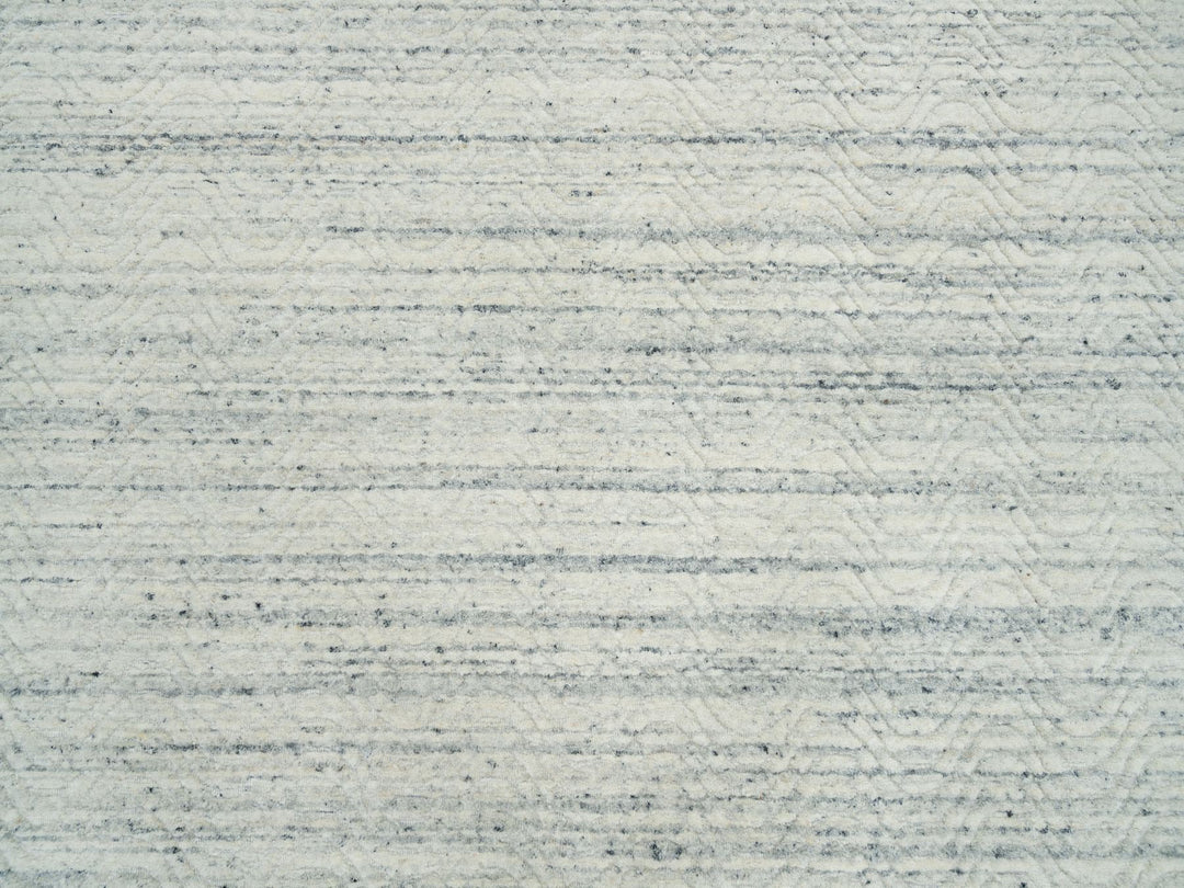 11'9" x 11'9" New Hand Loomed Beige Wool Round Oriental Rug - MOA10265038