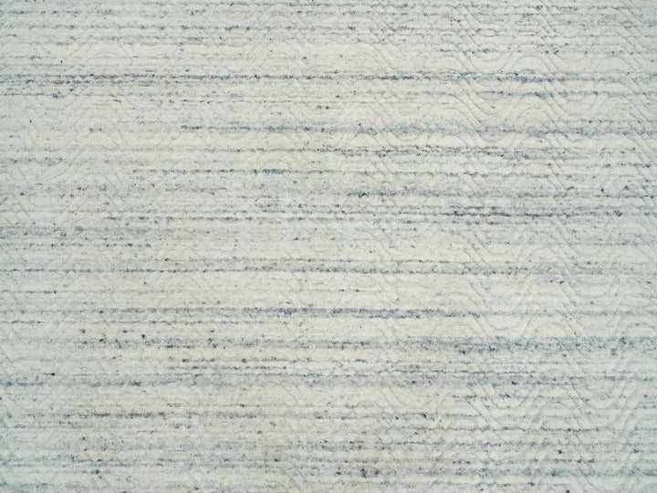 11'9" x 11'9" New Hand Loomed Beige Wool Round Oriental Rug - MOA10265038