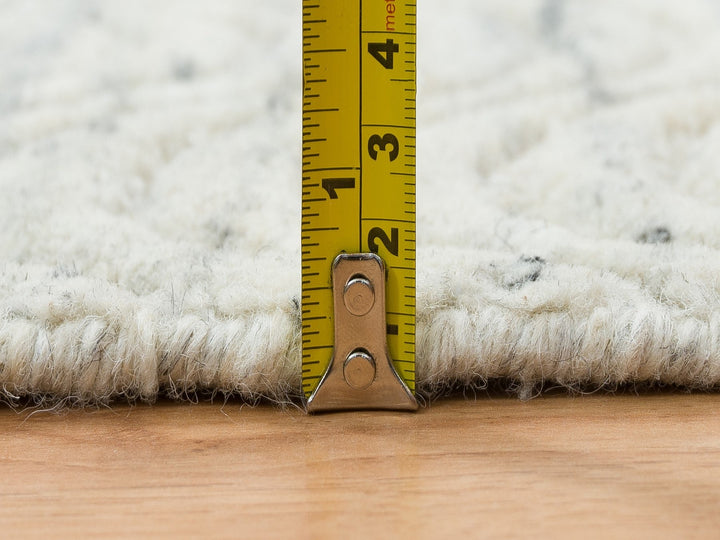 2'5" x 12'0" New Hand Loomed Beige Wool Runner Oriental Rug - MOA10265041