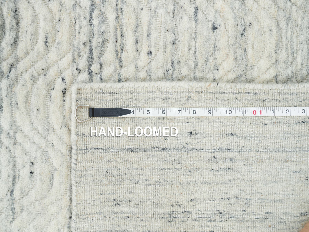 2'5" x 12'0" New Hand Loomed Beige Wool Runner Oriental Rug - MOA10265041