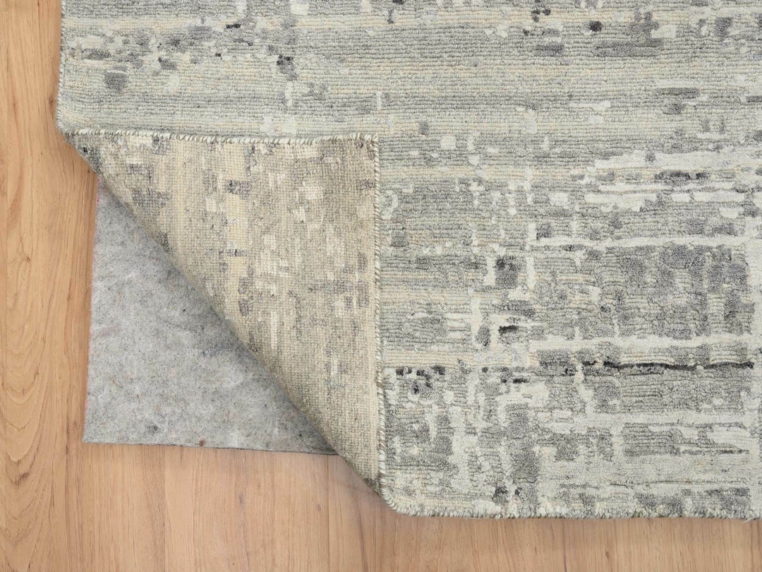 14'0" x 20'0" New Hand Knotted Grey Wool Rectangle Oriental Rug - MOA10265164