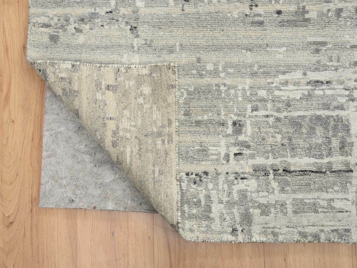 14'0" x 20'0" New Hand Knotted Grey Wool Rectangle Oriental Rug - MOA10265164