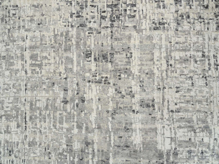 14'0" x 20'0" New Hand Knotted Grey Wool Rectangle Oriental Rug - MOA10265164