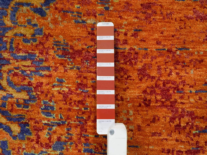 12'0" x 15'1" New Hand Knotted Red Wool Rectangle Oriental Rug - MOA10265176