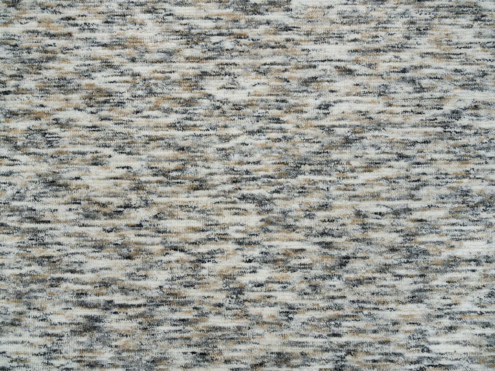 8'0" x 8'0" New Hand Loomed Beige Wool Round Oriental Rug - MOA10265226