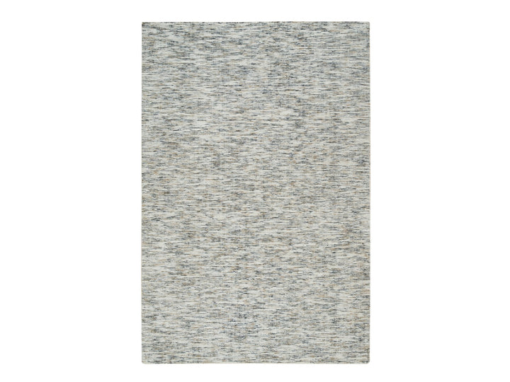 6'3" x 9'1" New Hand Loomed Beige Wool Rectangle Oriental Rug - MOA10265227