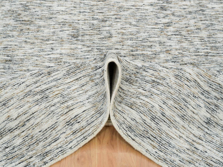 6'3" x 9'1" New Hand Loomed Beige Wool Rectangle Oriental Rug - MOA10265227