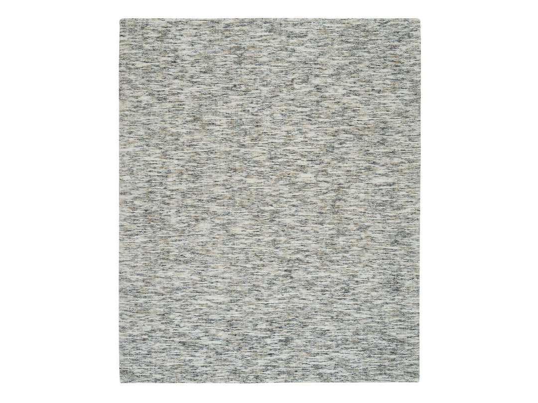 8'3" x 10'0" New Hand Loomed Beige Wool Rectangle Oriental Rug - MOA10265233