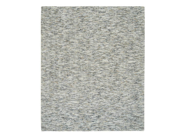 8'3" x 10'0" New Hand Loomed Beige Wool Rectangle Oriental Rug - MOA10265233