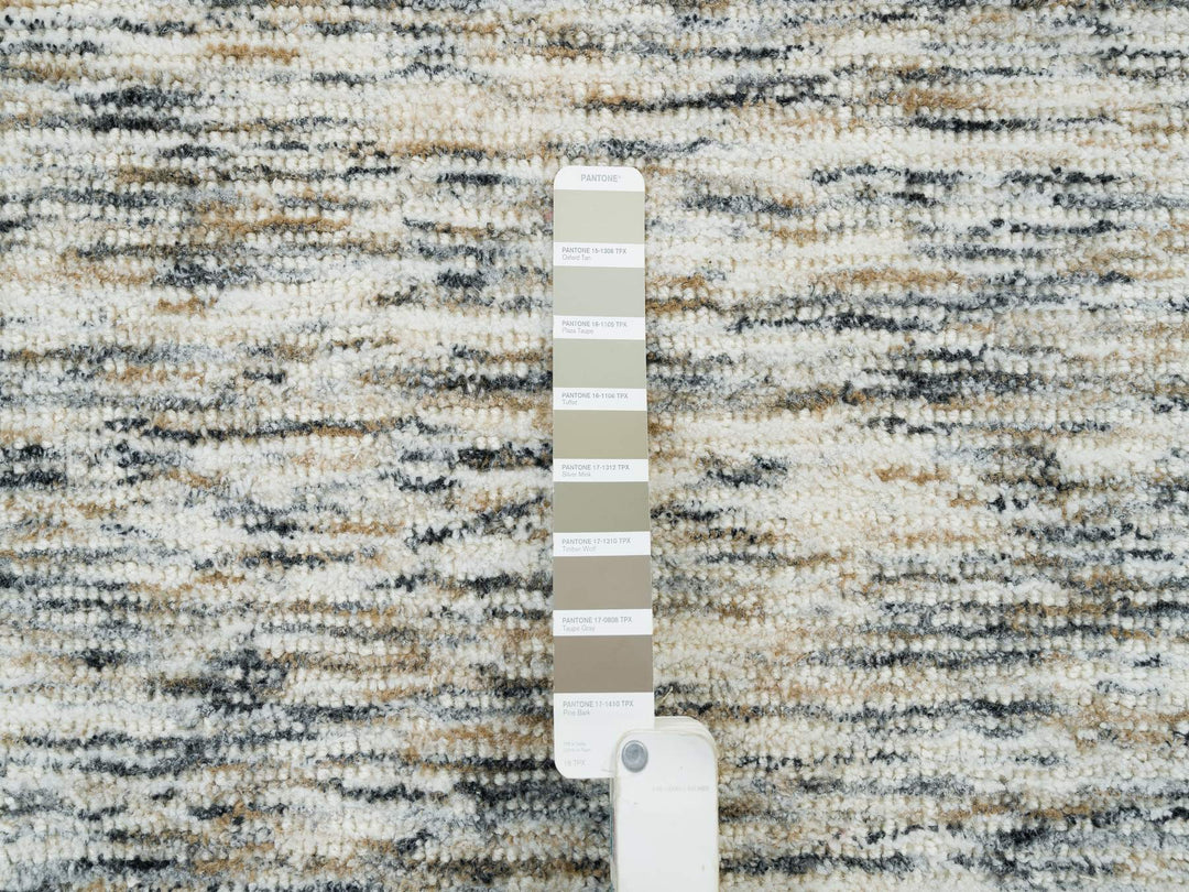 8'3" x 10'0" New Hand Loomed Beige Wool Rectangle Oriental Rug - MOA10265233