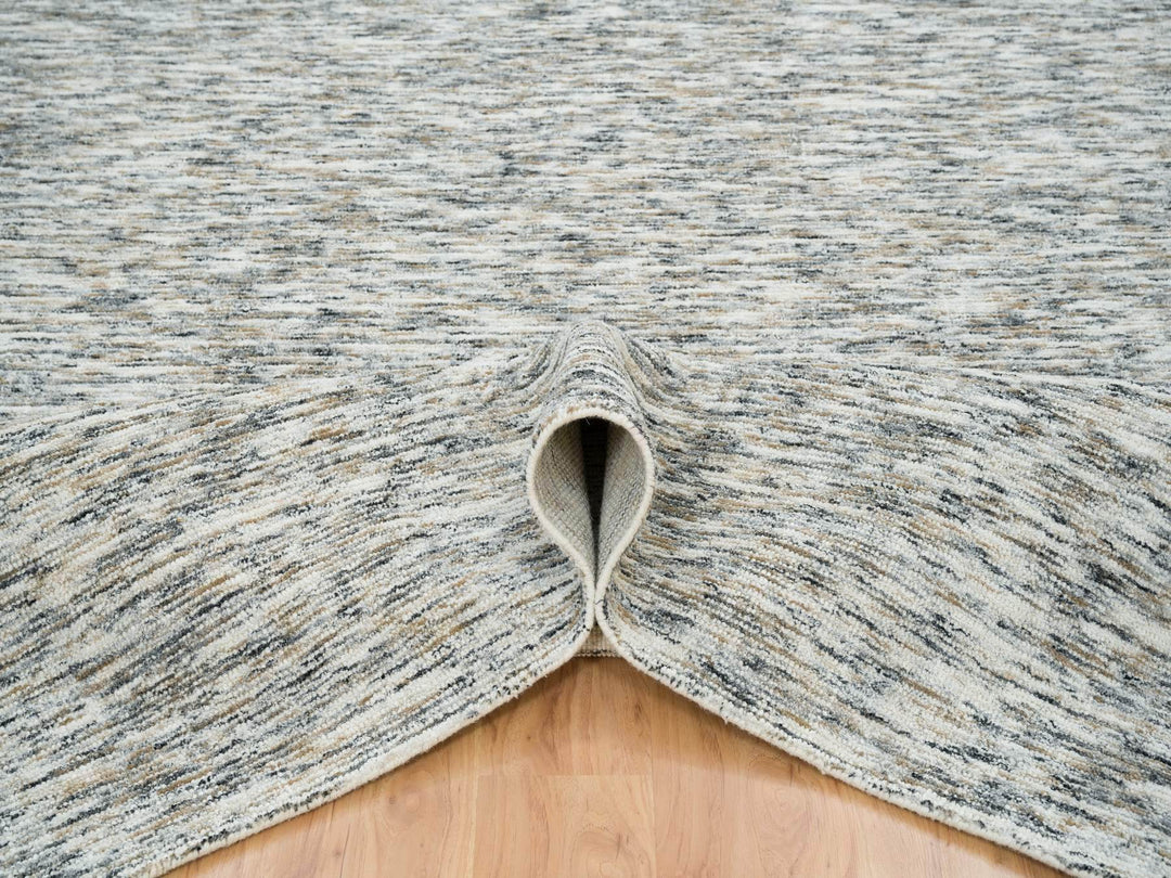 8'2" x 10'0" New Hand Loomed Beige Wool Rectangle Oriental Rug - MOA10265234