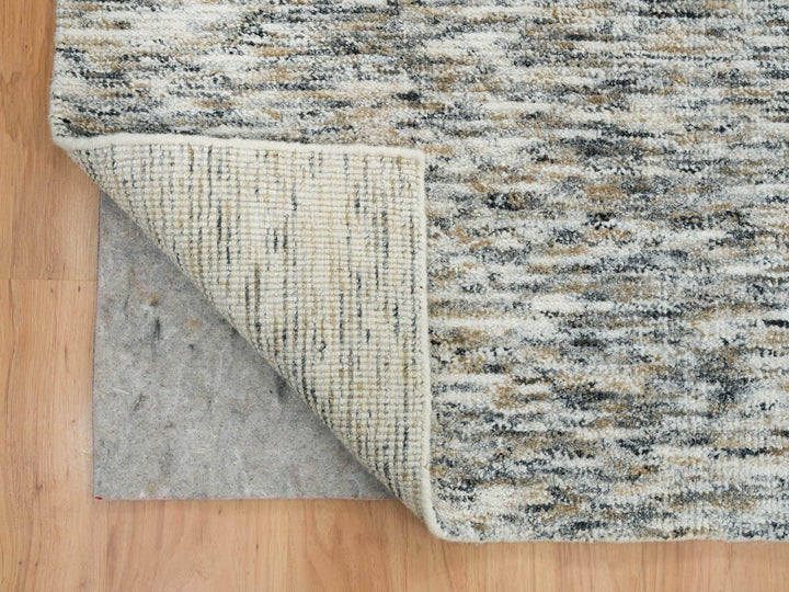 12'2" x 15'0" New Hand Loomed Beige Wool Rectangle Oriental Rug - MOA10265236