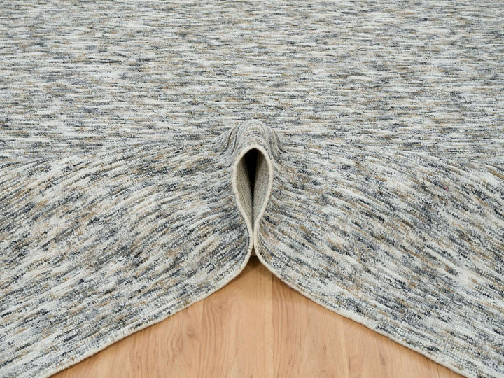 12'2" x 15'0" New Hand Loomed Beige Wool Rectangle Oriental Rug - MOA10265236