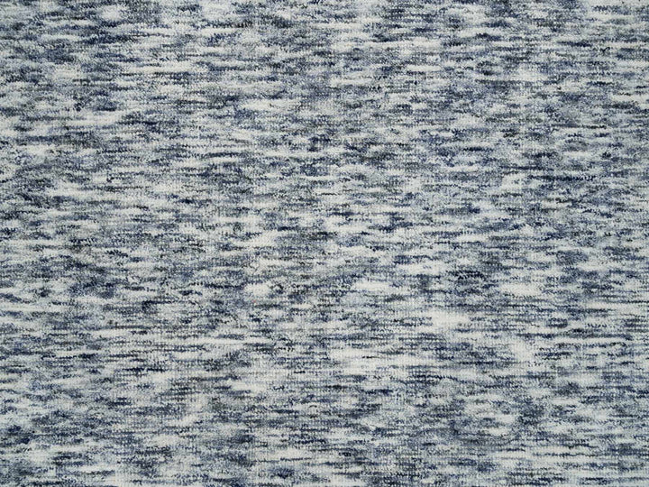 10'0" x 10'0" New Hand Loomed Blue Wool Round Oriental Rug - MOA10265242