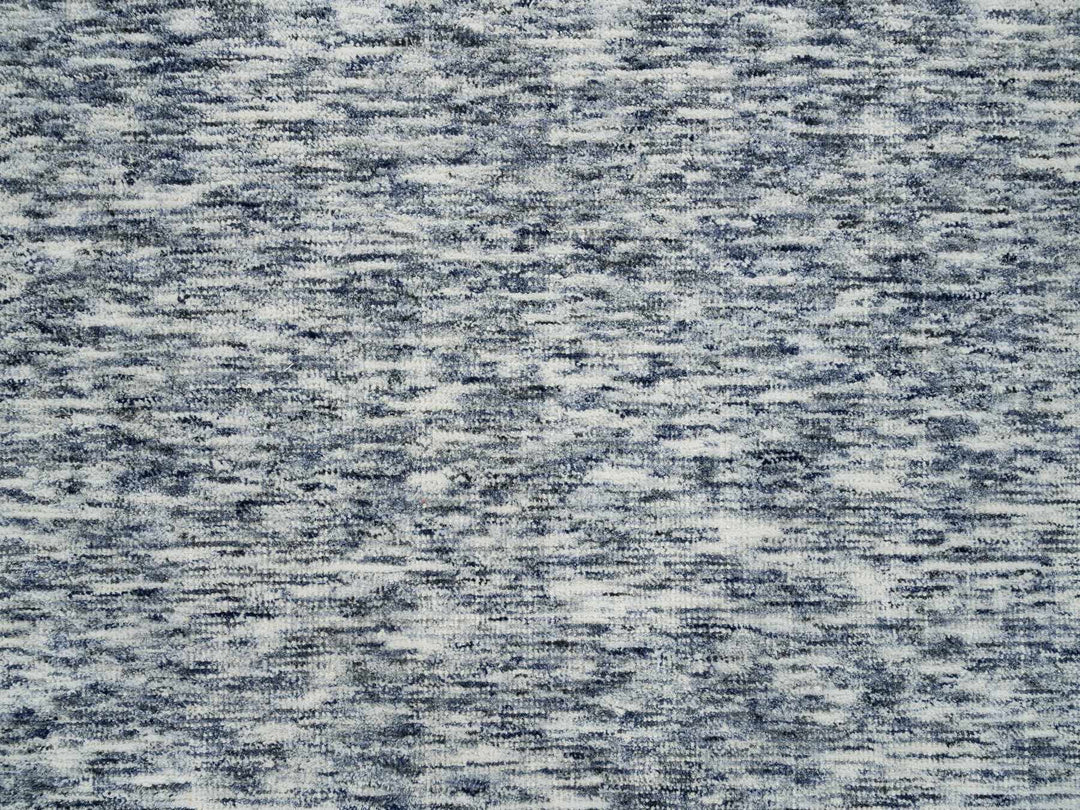 10'0" x 10'0" New Hand Loomed Blue Wool Round Oriental Rug - MOA10265242