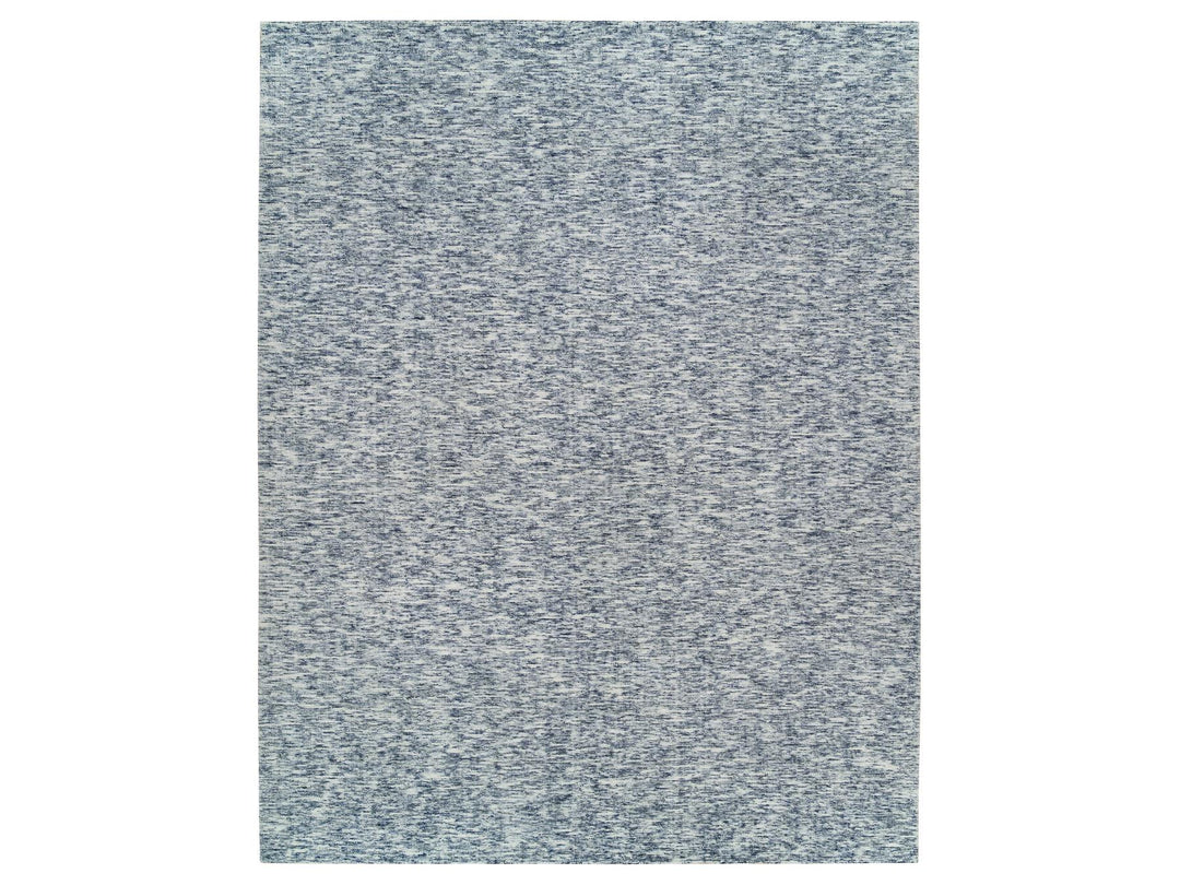 12'2" x 15'0" New Hand Loomed Blue Wool Rectangle Oriental Rug - MOA10265251