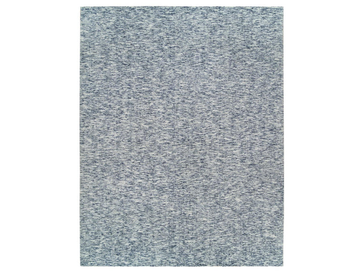 12'2" x 15'0" New Hand Loomed Blue Wool Rectangle Oriental Rug - MOA10265251