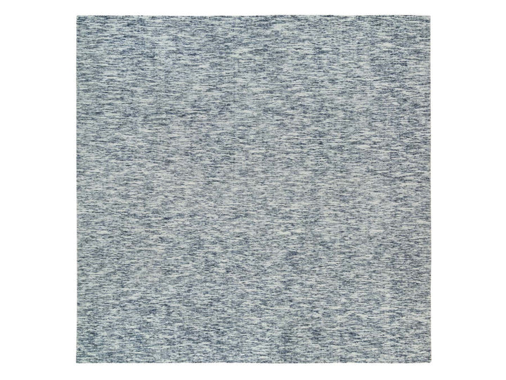 12'0" x 12'0" New Hand Loomed Blue Wool Square Oriental Rug - MOA10265252