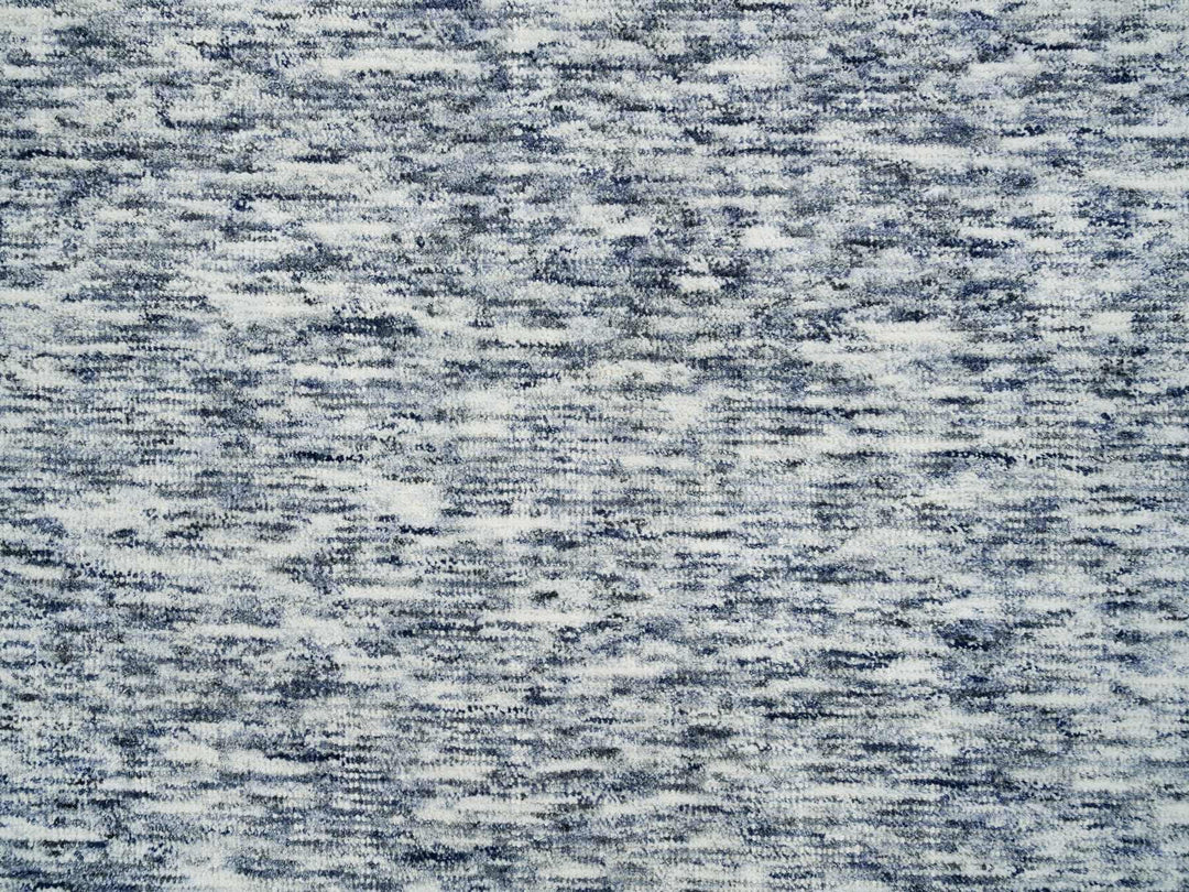 12'0" x 12'0" New Hand Loomed Blue Wool Square Oriental Rug - MOA10265252