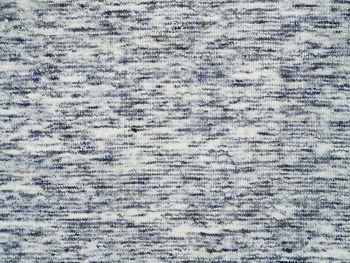 5'10" x 5'10" New Hand Loomed Blue Wool Round Oriental Rug - MOA10265253