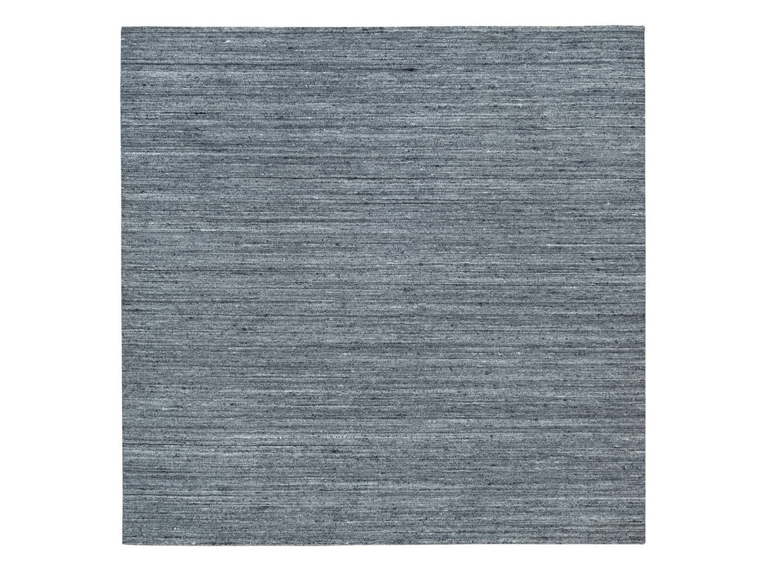 8'1" x 8'0" New Hand Loomed Grey Wool Square Oriental Rug - MOA10265416