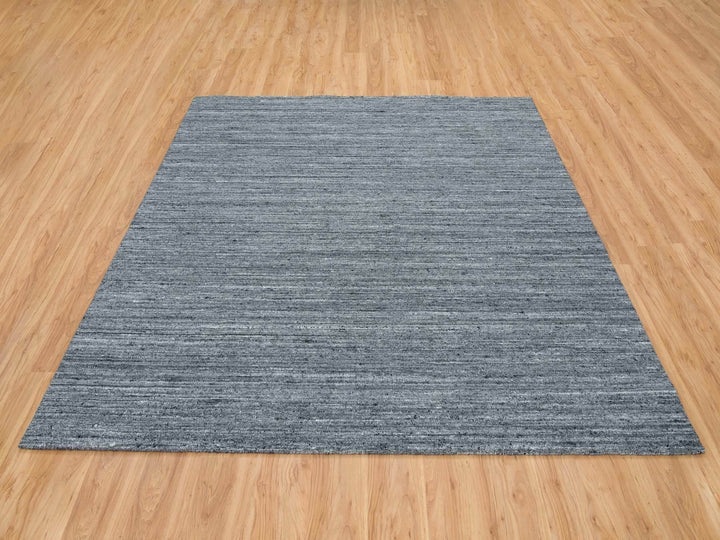 8'1" x 8'0" New Hand Loomed Grey Wool Square Oriental Rug - MOA10265416
