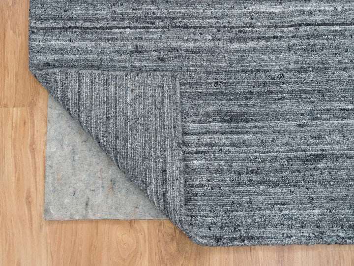 8'1" x 8'0" New Hand Loomed Grey Wool Square Oriental Rug - MOA10265416