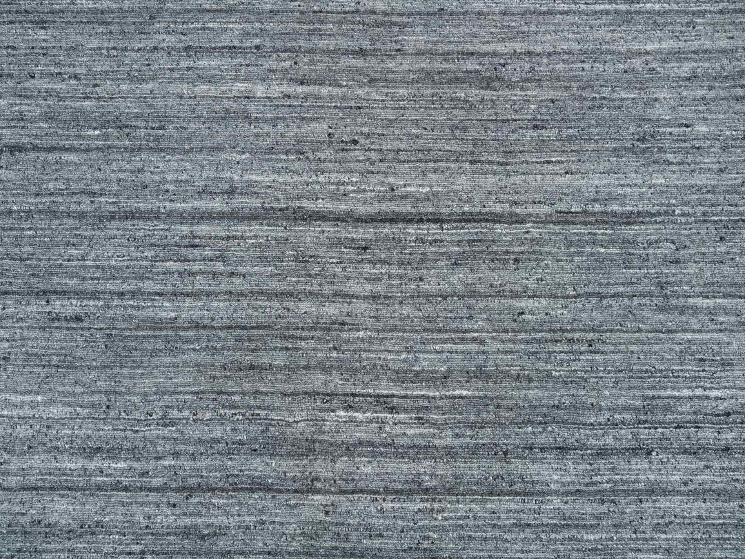 12'0" x 12'0" New Hand Loomed Grey Wool Round Oriental Rug - MOA10265417