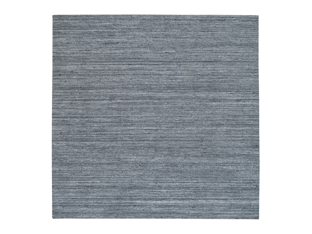 10'1" x 10'0" New Hand Loomed Grey Wool Square Oriental Rug - MOA10265422