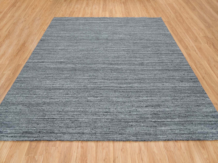 10'1" x 10'0" New Hand Loomed Grey Wool Square Oriental Rug - MOA10265422