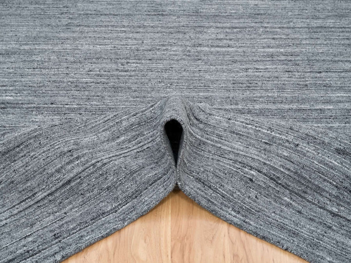 10'1" x 10'0" New Hand Loomed Grey Wool Square Oriental Rug - MOA10265422