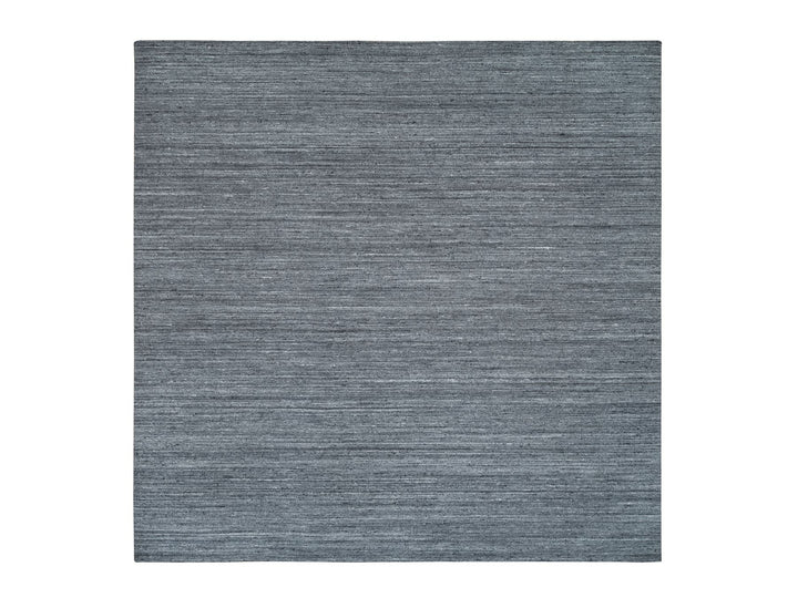 12'0" x 12'0" New Hand Loomed Grey Wool Square Oriental Rug - MOA10265424